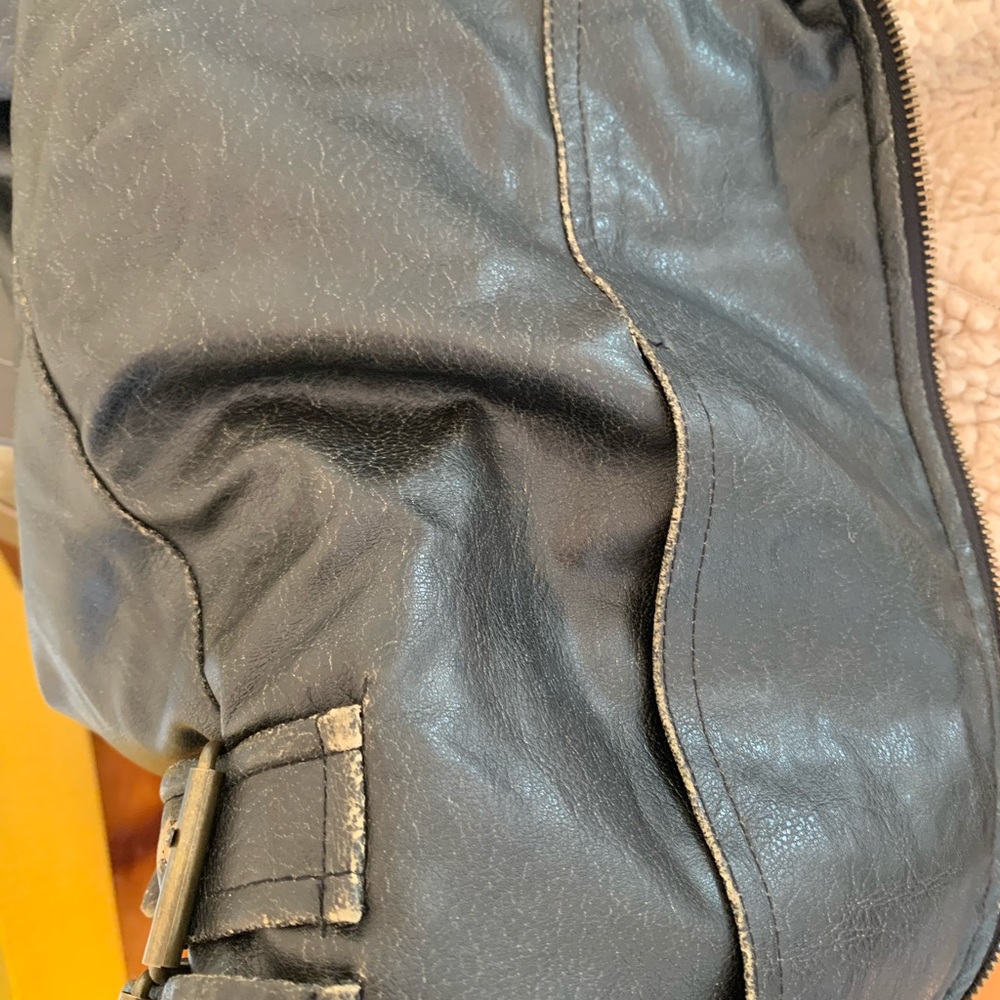 Black Leather Jacket With Shearling Lining - image 4